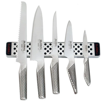 Listwa magnetyczna 31 cm z 5 nożami | GLOBAL G-4231-SET5