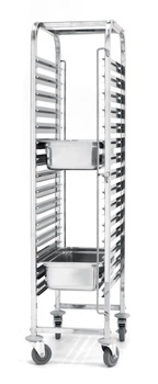 Wózek nierdzewny składany do tac i pojemników GN | HENDI 810613