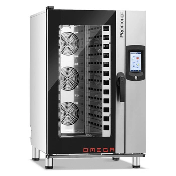 Piec konwekcyjno-parowy elektryczny Omega 12 GN 1/1, panel dotykowy, 16,1 kW, 400 V| PROFICHEF PCO211012