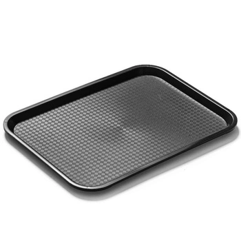 Taca fast food, czarna, polipropylen, 40x30 cm, prostokątna | FORGAST FG12523