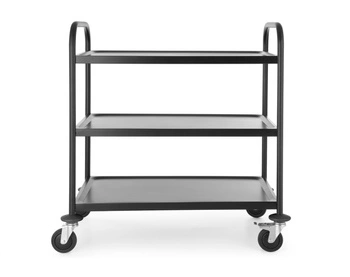 Wózek kelnerski czarny 3-półkowy | Hendi 811320
