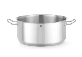 Garnek ze stali nierdzewnej niski Kitchen Line, pojemność 11,9 l, średnia 32 cm, wysokość 15 cm | HENDI 837689