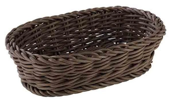 Koszyk z polipropylenu PROFI LINE, owalny, brązowy, 19x12x6 cm | APS 50627