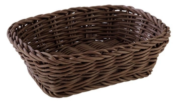 Koszyk na pieczywo z polipropylenu, prostokątny, czarny, 19x13x6 cm | APS 50631