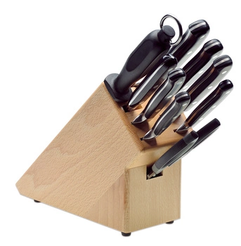 Zestaw noży BestCut w bloku z drzewa bukowego - 9-częsciowy | GIESSER MESSER 9892 b9 bc