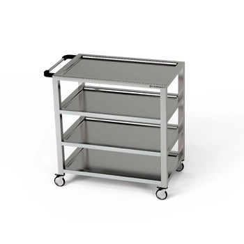 Wózek kelnerski nierdzewny 4-półkowy 80x40x85 cm | FORGAST