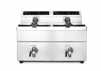 Frytownica indukcyjna 2-komorowa Kitchen Line, 2x8 l, 2x3.5 kW, 230 V | HENDI 215029