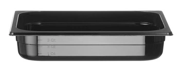 Pojemnik GN 1/2 gł. 6,5 cm z czarnego poliwęglanu | HENDI 862438