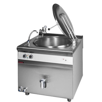 Kocioł warzelny elektryczny 80 l z grzaniem pośrednim i automatycznym napełnianiem, 12,5 kW | KROMET 700.BEK-80AN 