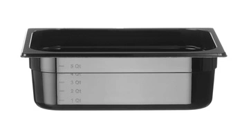 Pojemnik GN 1/2 gł. 10 cm z czarnego poliwęglanu | HENDI 862421