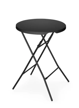 Stolik koktajlowy okrągły, czarny, śr. 80 cm | AMERBOX 811047