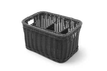 Koszyk na sztućce czarny 26x18 cm | HENDI 426074
