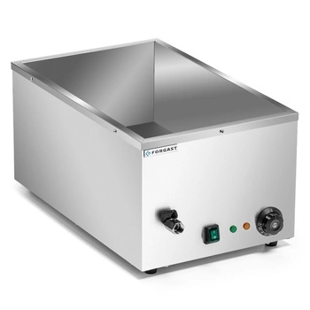 Bemar elektryczny stołowy GN 1/1 15 cm z kranem spustowym | FORGAST FG09801