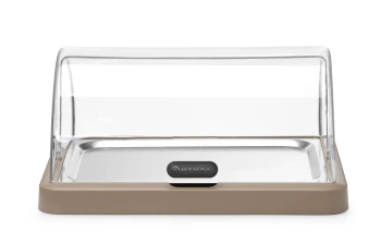 Pojedyncza witrynka chłodząca roll-top Duo UNIQ designed by Robert Bronwasser, beżowa, 46x35x22 cm | HENDI 871942