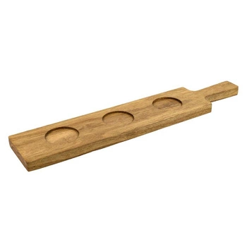 Deska dębowa do prezentacji dań STRATOS z otworami 50x10 cm | VERLO V-11520