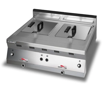 Frytownica gazowa nastawna, 2-komorowa, 80x70x28 cm, 13,2 kW, 22 l | LOZAMET L700.FG800-2x11