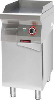 Płyta grillowa gładka chrom. 4,8kW 40 cm szafka zamknięta | KROMET 700.PBE-400G.S.D