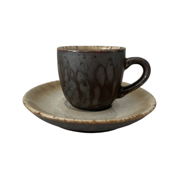 Filiżanka Bel 100 ml ze spodkiem 11 cm Still Cristall dolomit | KERA CERAMIKA 2.3.3.DOLOMIT