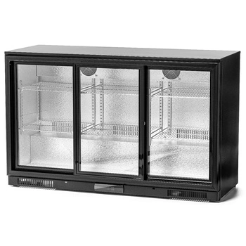 Lodówka barowa na napoje 3-drzwiowa, drzwi przesuwne 318 l | FORGAST FG07703