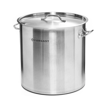 Garnek ze stali nierdzewnej wysoki z pokrywką, 50 l, średnica 40 cm | FORGAST FG02050