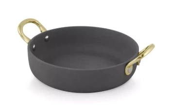 Patelnia do serwowania z dwoma uchwytami  z anodyzowanego aluminium, kolor czarny - poj. 500 ml | AMBITION 287632