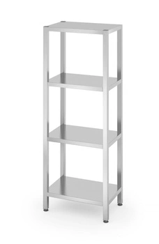 Regał magazynowy nierdzewny skręcany 4-półkowy 60x40cm | HENDI 812501