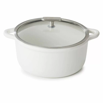 Podgrzewacz porcelanowy ze szklaną pokrywką BOMBANCE, biały - 4 L | REVOL RV-660151-1