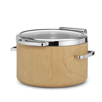 Podgrzewacz indukcyjny okrągły ze szklaną pokrywą Madeira De Luxe | FINE DINE 473542