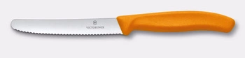Nóż do pomidorów Swiss Classic, ostrze ząbkowane, pomarańczowy, dł. ostrza 11 cm | VICTORINOX 6.7839.C1