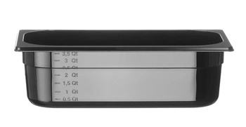 Pojemnik GN 1/3 gł. 10 cm z czarnego poliwęglanu | HENDI 862520