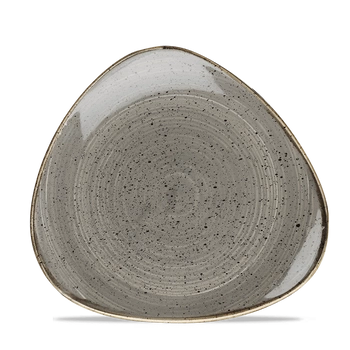 Talerz porcelanowy trójkątny Peppercorn Grey śr. 22.9 cm | FINE DINE SPGSTR91