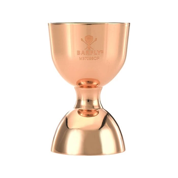 Miarka barmańska Bell z prostą krawędzią, stal nierdzewna, kolor: miedź 25/50 ml | BARFLY M37098CP