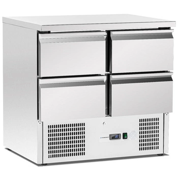 Stół chłodniczy 4 szuflady, 257 l, z agregatem dolnym | FORGAST FG07004