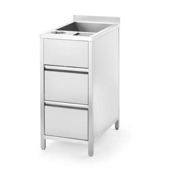 Moduł Boston Caddy do mycia i przechowywania z basenem lodowym, 40x65x(h)90 cm | BARMATIC 817469