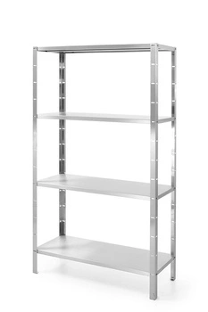 Regał magazynowy nierdzewny skręcany 4-półkowy 100x40cm | HENDI 812525