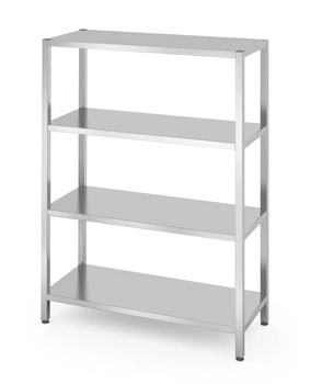 Regał magazynowy nierdzewny skręcany 4-półkowy 120x50cm | HENDI 812549