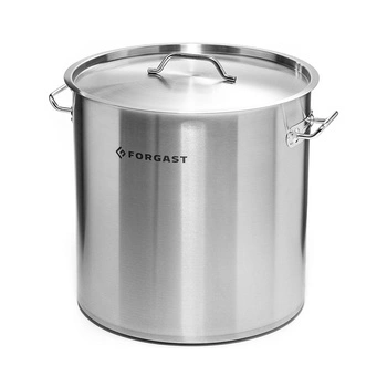Garnek ze stali nierdzewnej wysoki z pokrywką, 25 l, średnica 32 cm | FORGAST FG02025