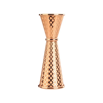 Miarka barmańska w stylu japońskim Diamond Lettice, stal nierdzewna, kolor: miedź, 30/60ml | BARFLY M37202CP