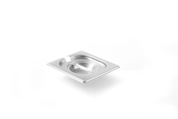 Pokrywka stalowa do GN 1/6 KITCHEN LINE z wycięciem na chochlę | HENDI 806968