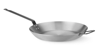 Patelnia stalowa Lyonnaise z dwoma uchwytami, średnica 36 cm, wysokość 14 cm | HENDI 629482