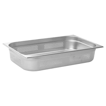 Pojemnik GN 1/1 gł. 10 cm ze stali nierdzewnej, perforowany |  AMBITION 234954
