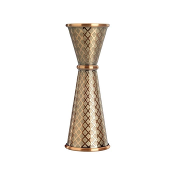 Miarka barmańska w stylu japońskim Diamond Lettice, stal nierdzewna, kolor: antyczna miedź, 30/60ml | BARFLY M37202ACP