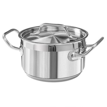 Garnek średni ze stali nierdzewnej z pokrywką, 1,9 l, średnica 16 cm | FORGAST FG02831