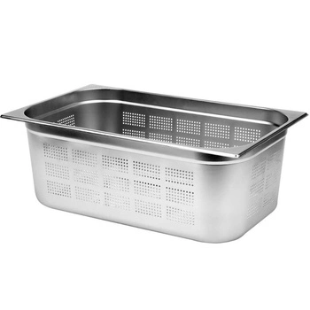 Pojemnik GN 1/1 gł.20 cm ze stali nierdzewnej perforowany | YATO YG-00345