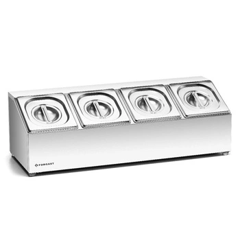 Ekspozytor na żywność na 4 GN 1/6, 68.2x24.5x21.5 cm | FORGAST FG11416