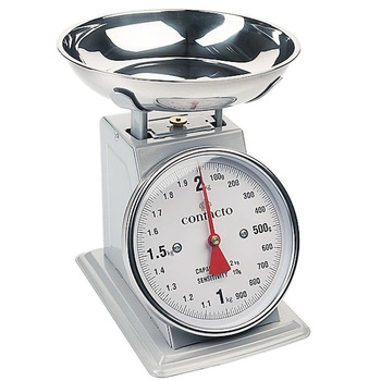 Waga kuchenna z szalką, do 2 kg, dokładność 10 g | CONTACTO 242/002