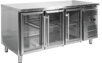 Stół chłodniczy 3 drzwiowy przeszklony | YATO YG-05257