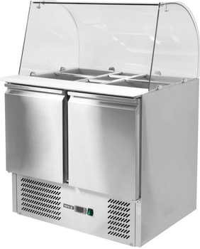 Stół chłodniczy 2-drzwiowy sałatkowy z nadstawką szklaną | YATO YG-05260