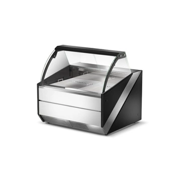 Lada chłodnicza z szybą giętą | RAPA L-S FISH 135/120