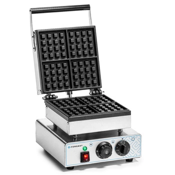 Gofrownica elektryczna 4x4 pojedyncza, 1.6 kW, 230 V | FORGAST FG09706